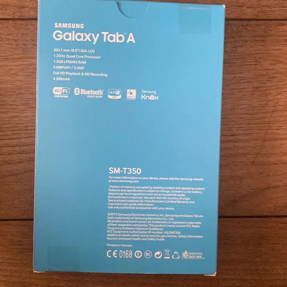 Samsung Galaxy Tab A box opened